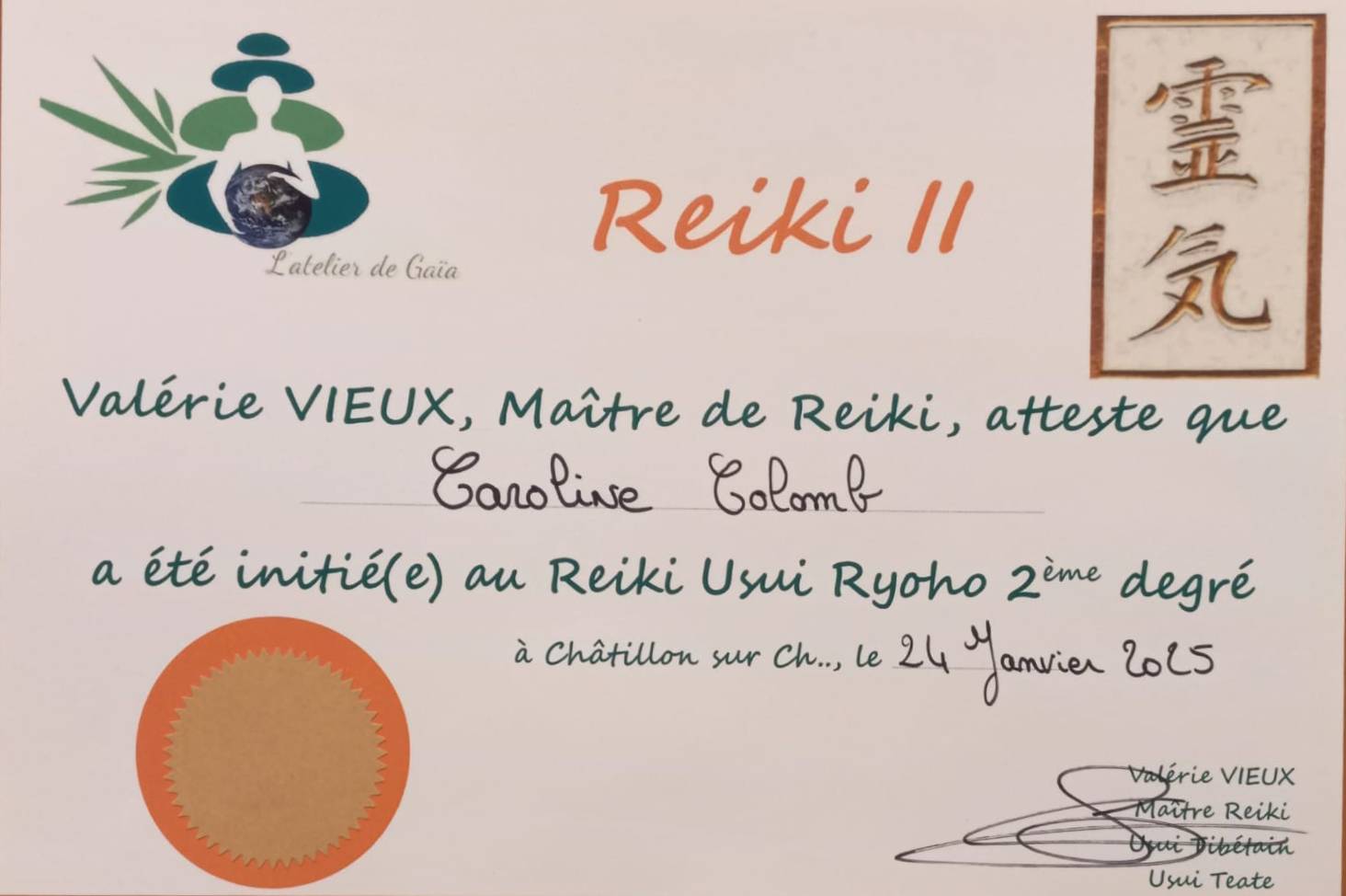 Diplome reiki Diplome reiki